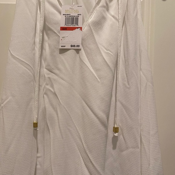 MICHAEL KORS NWT TOP COLD SHOULDER LS Size-XS white - Picture 5 of 8